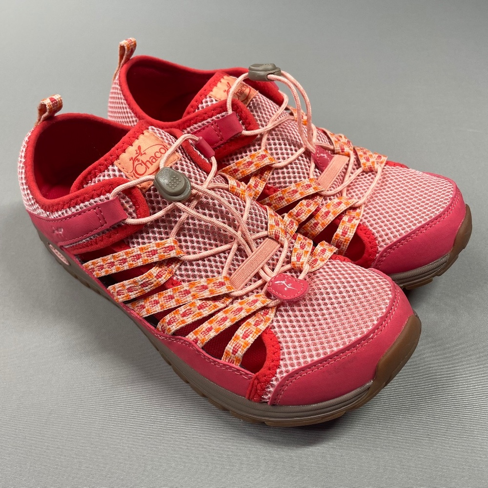 NEW Chaco Shoes Girls 6 red pink orange water hiking outdoor casual junior